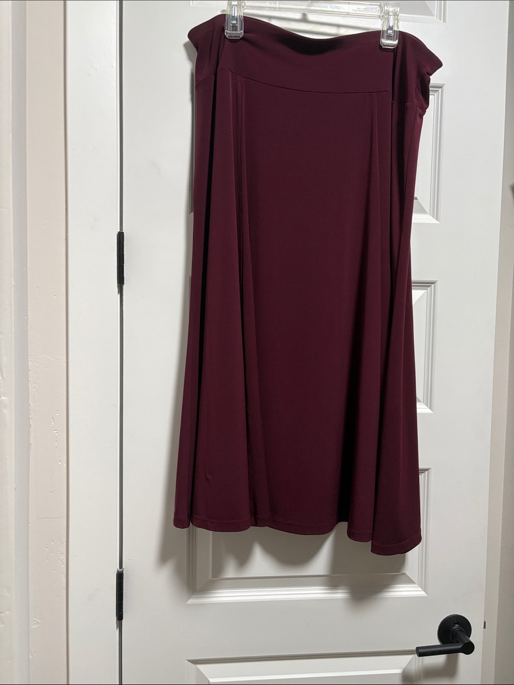Women's Burgundy A-Line Maxi Skirt